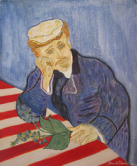 Docteur Gachet, nappe viking  Auvers sur Oise. Exercice Pierrette Benoit 2011