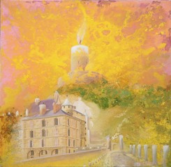 Les lumi�res � la bougie au Ch�teau de La Roche-Guyon, 95780 