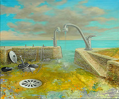 Ma version finale, la maree basse du port Lay de l''�le de Groix, Bretagne sud