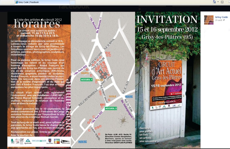 Pgae Facebook Grisy-Code : invitation circuit 2012 15 et 16 septembre 2012