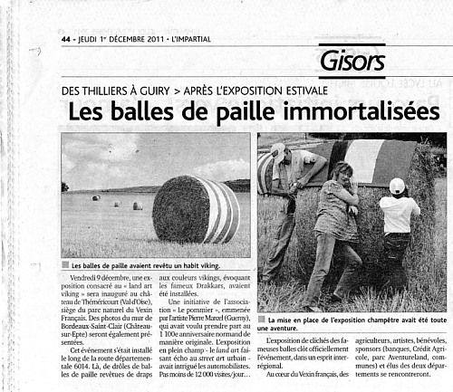 Les balles de pailles immortalis�es (L'Impartial jeudi 1 d�cembre 2011 page 44)