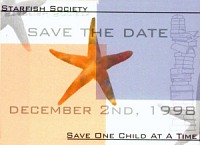 the invitation for the Starfish event