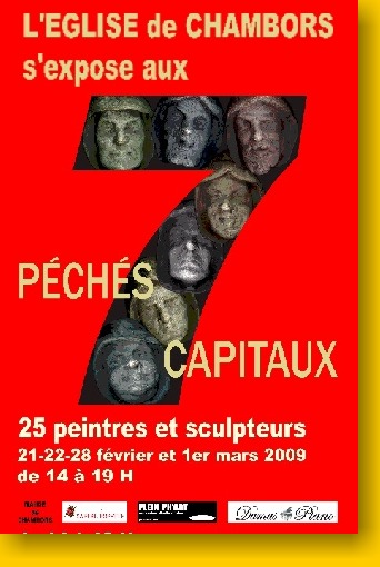 Les 7 p�ch�s capitaux, exposition � l'�glise de Chambors, Oise