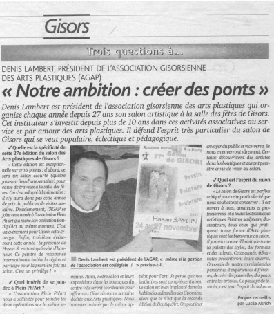L'association AGAP communique sur l'�v�nement Boutiquart Revue de presse pour l'�v�nement BOUTIQU'ART deuxi�me �dition, novembre 2007